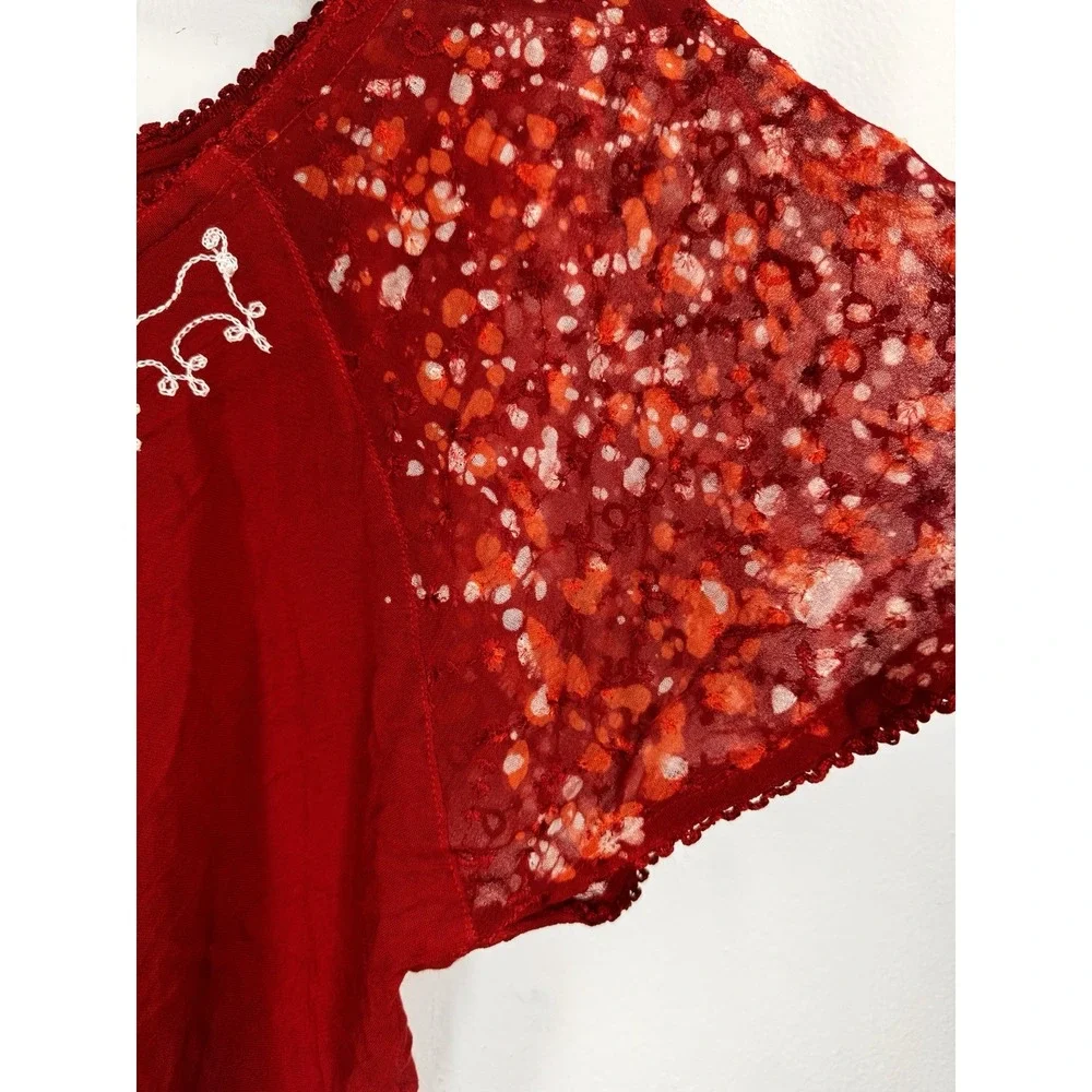 New Sakkas Tunic Top Women Plus Size Tie Dye Boho Blouse  Embroidered‎ - Picture 6 of 9